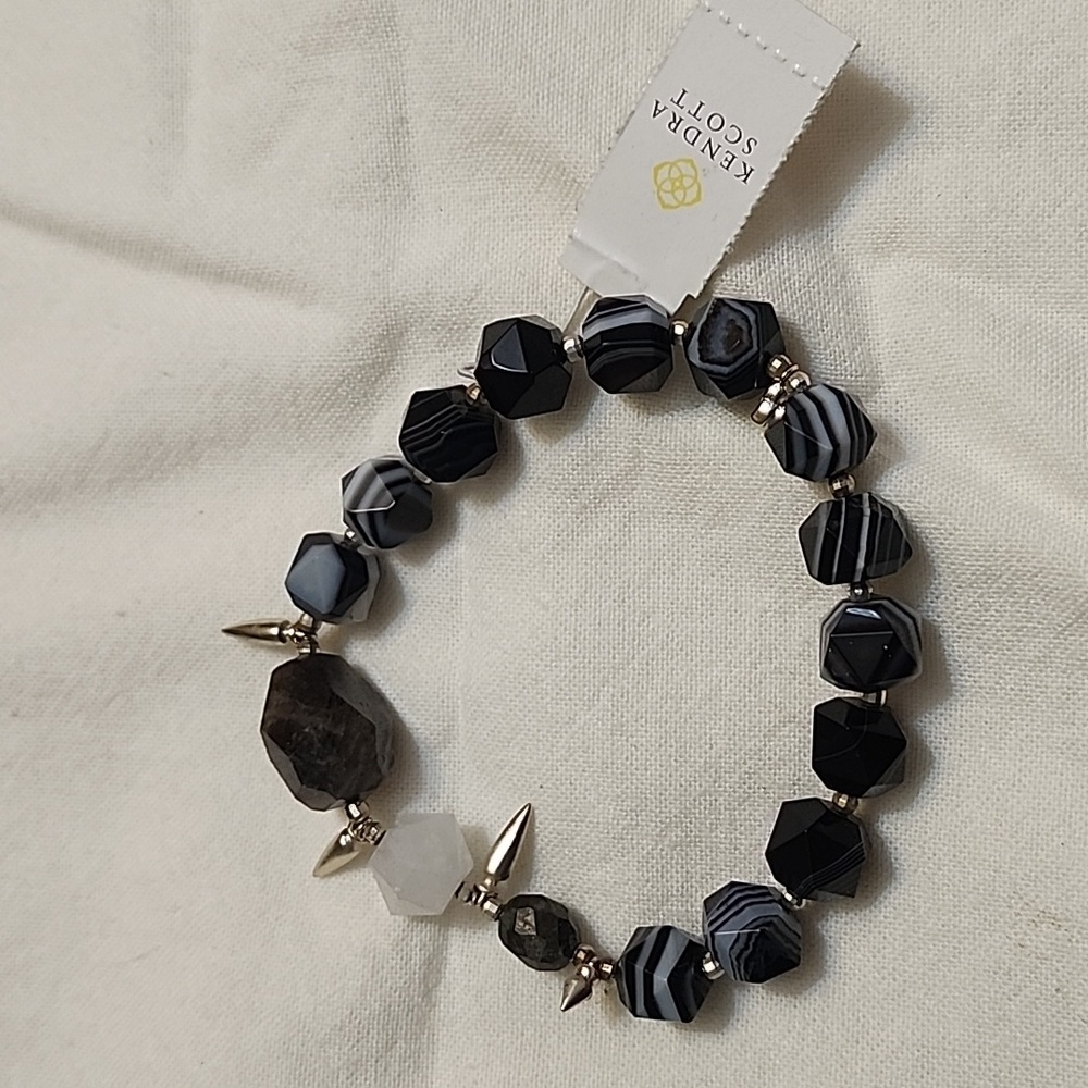 Kendra Scott Sadie bracelet black and white stones. New with tags.
